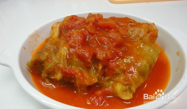 怎么做蕃茄酱口味的卷心菜包肉