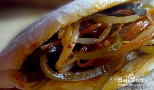 四川特色小吃三丝锅盔怎么做