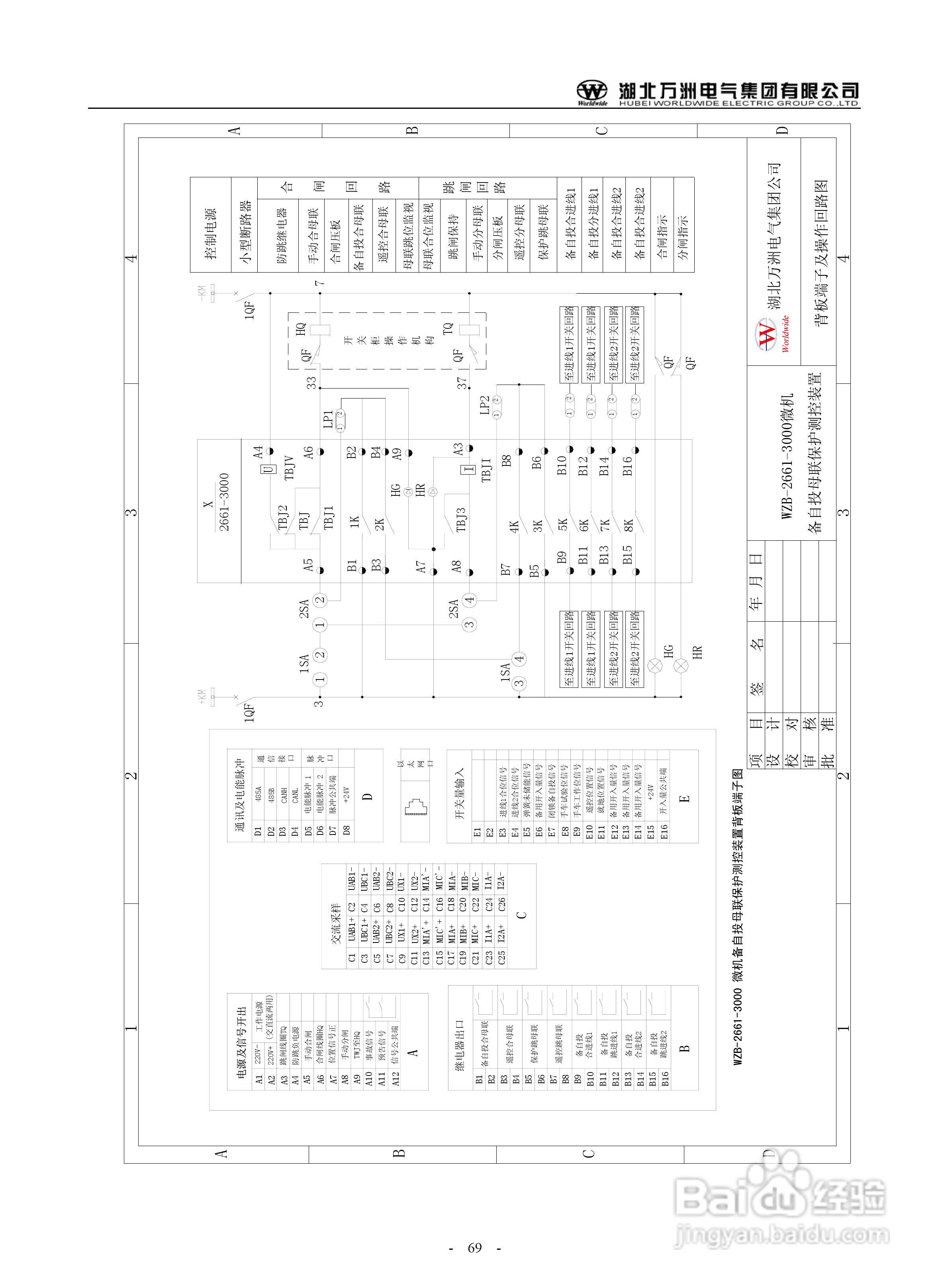 万洲WZB-2671A-3000微机母线绝缘监察保护装置使用说明:[7]