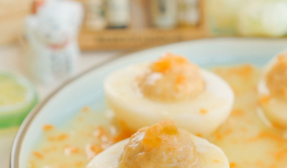 好吃的虾肉鸡蛋杯