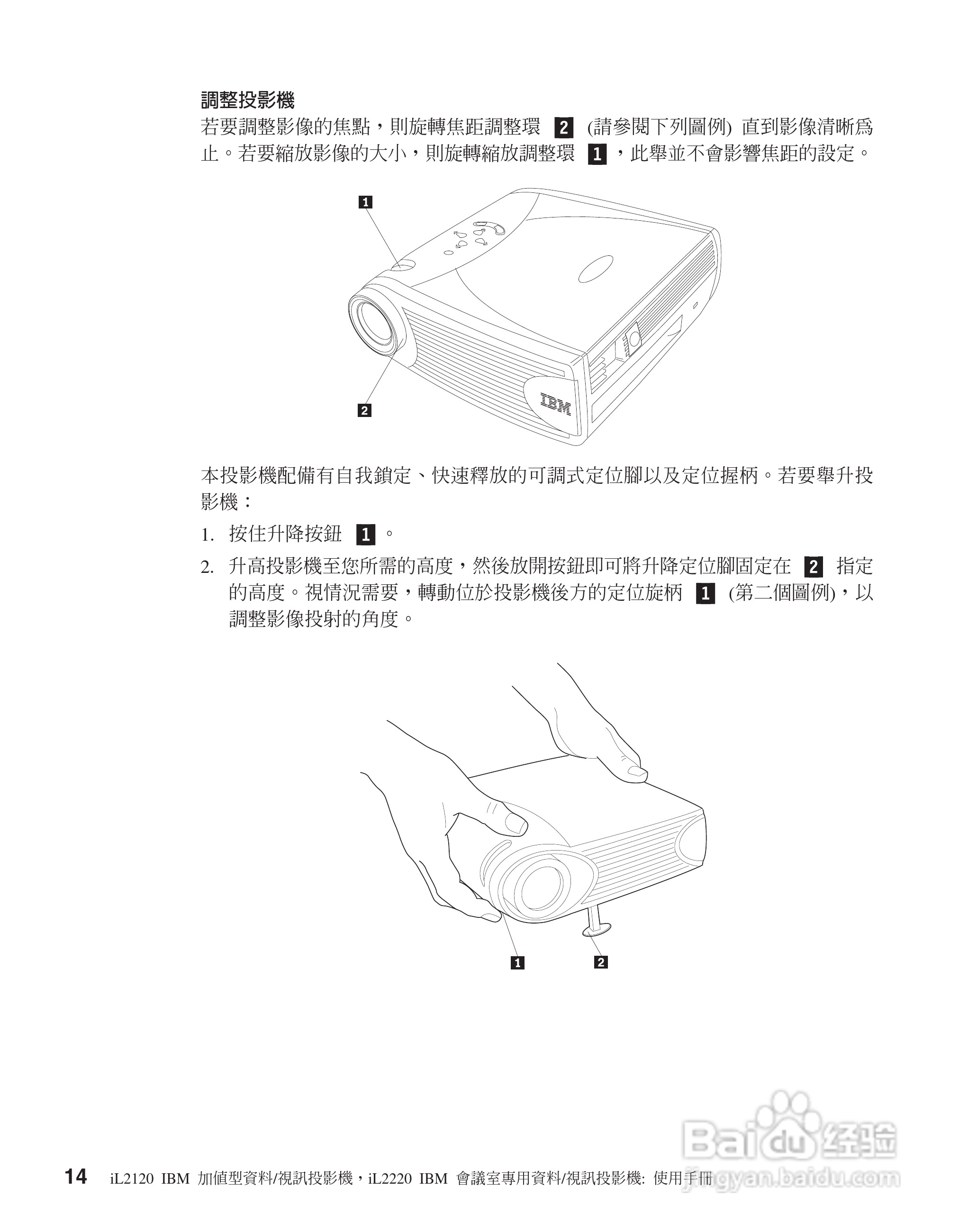 IBM iL2120投影机说明书:[3]