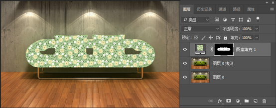 PS如何用图案填充图层？