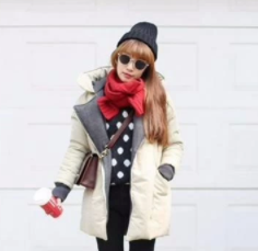 冬天围巾的漂亮围法