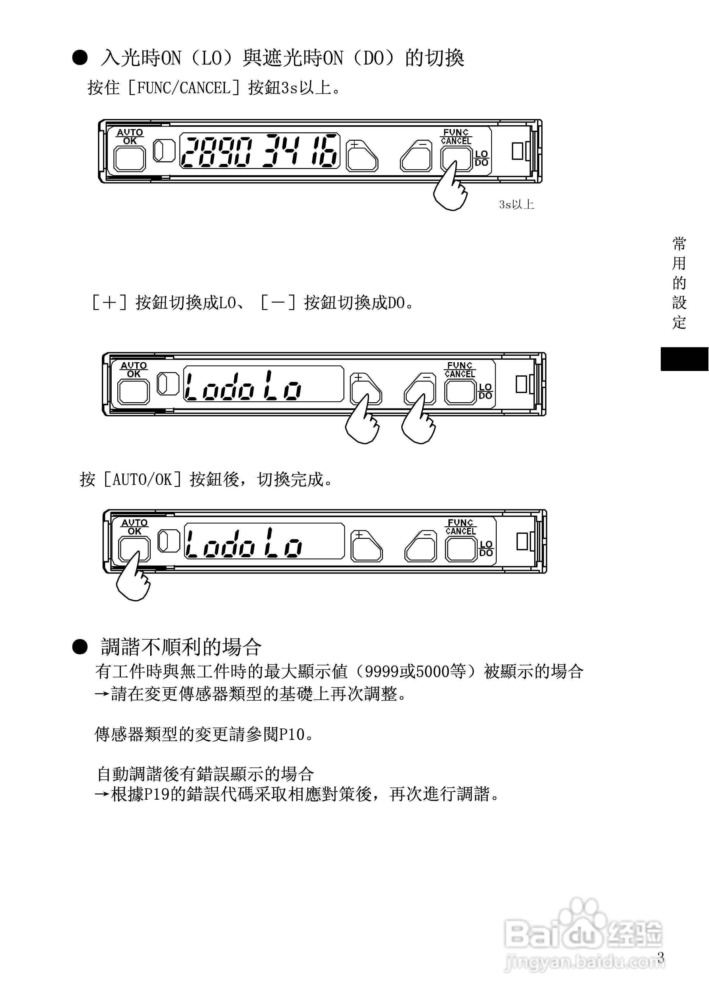 山武HPX-AG系列光电开关使用说明书:[1]