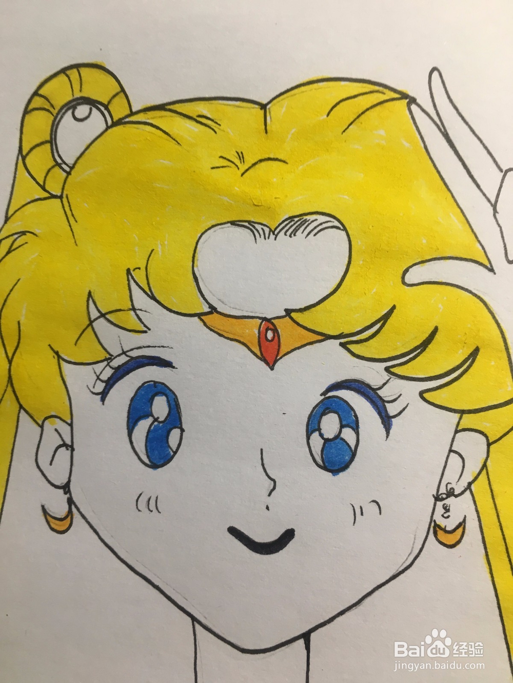 画美少女战士 美少女战士的彩色涂鸦 简笔画