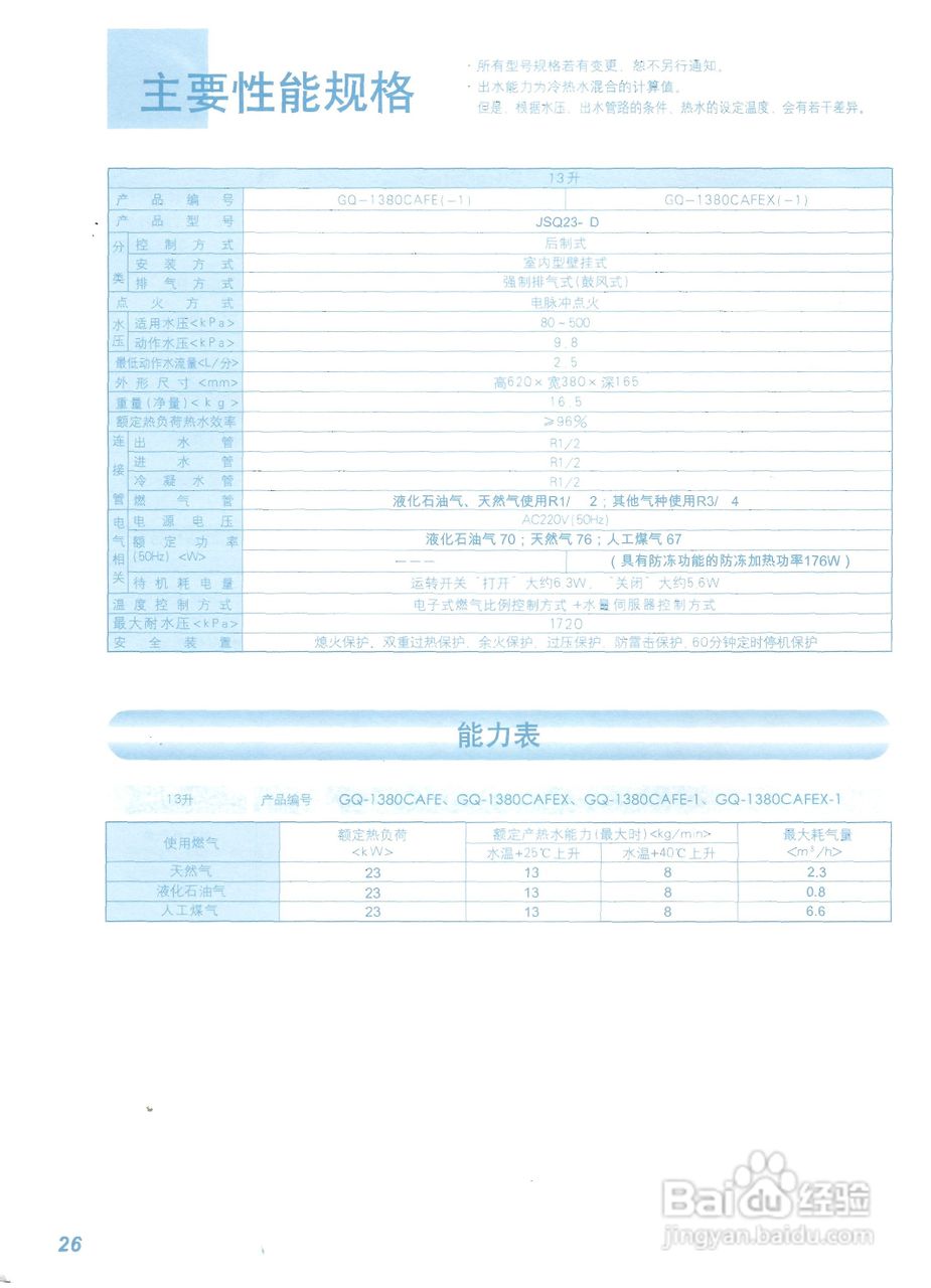 能率JSQ23-D燃气热水器使用说明书:[3]