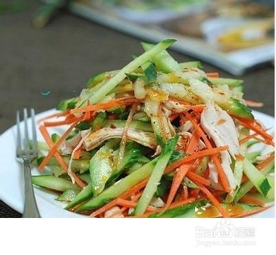 简易黄瓜拌鸡丝的做法