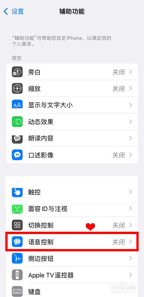 iphone13pro怎样开启语音控制
