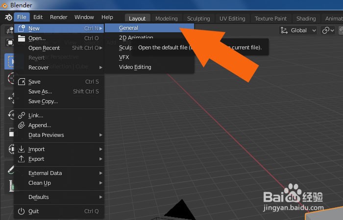 Blender软件中怎样使用UV编辑器-百度经验