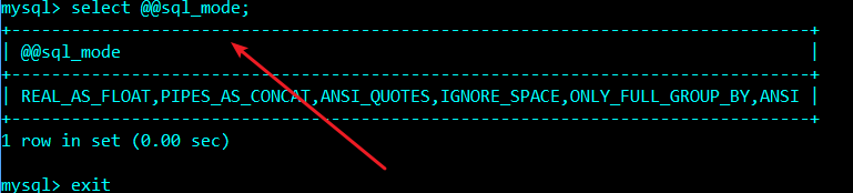 mysql 设置sqlmode方法