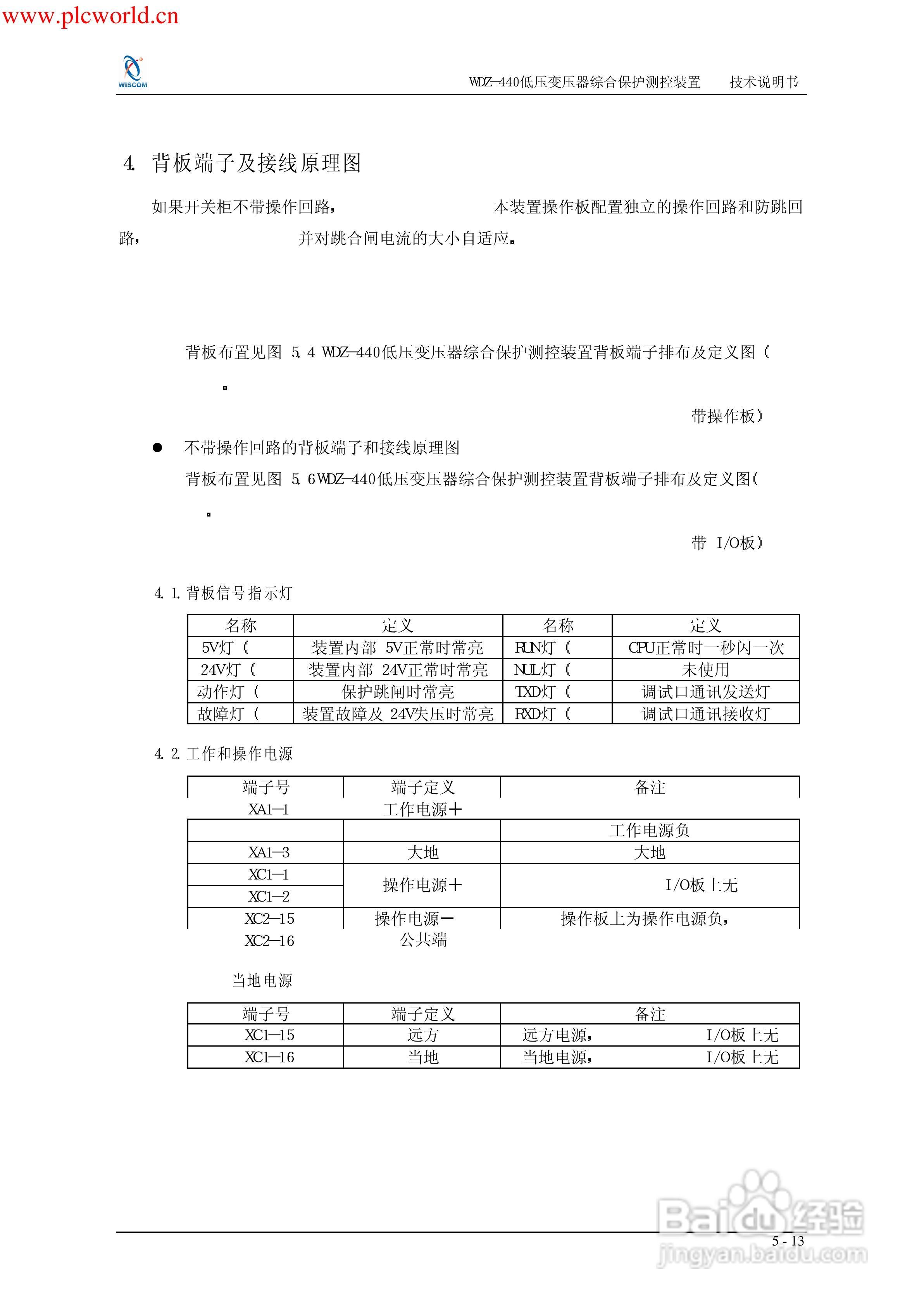 WDZ-491电压互感器保护测控装置说明书:[11]