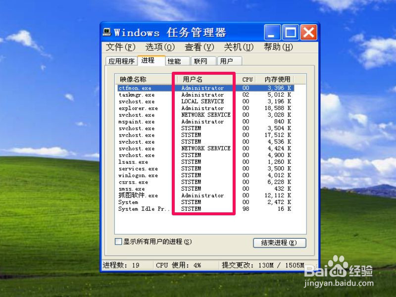 任务管理器不显示用户名怎么办