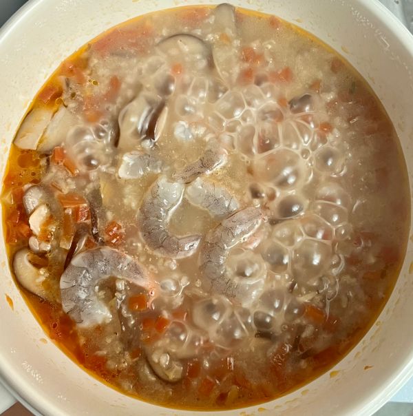 鲜味板栗虾仁粥