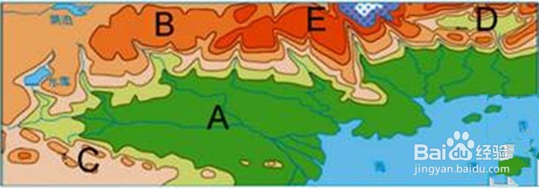 分层设色地形图的读图方法