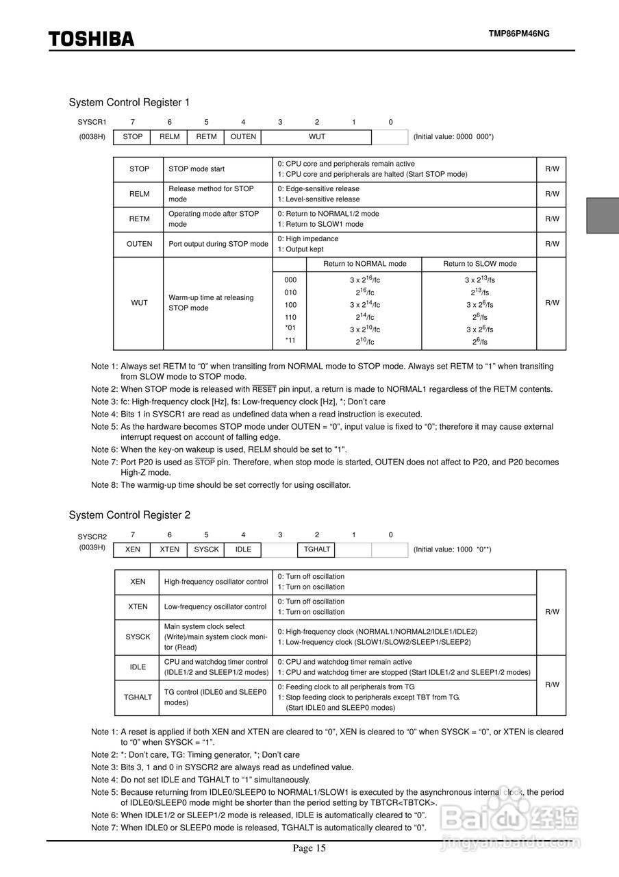 TOSHIBA TMP86PM46NG 8位微控制器说明书:[3]