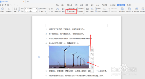 如何给WPS文档中插入的图片添加阴影