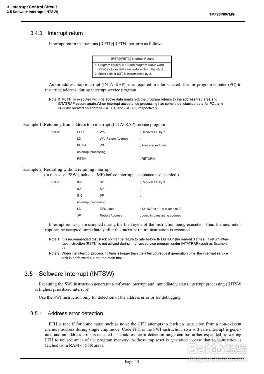 TOSHIBA TMP86P807MG微处理器说明书:[6]