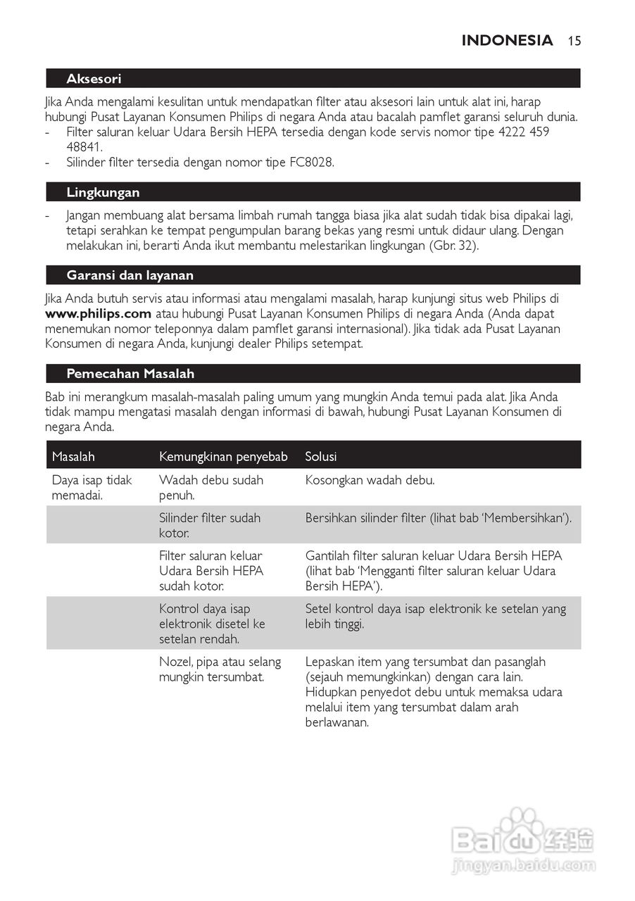 飞利浦 FC8279吸尘器使用说明书:[2]