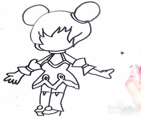 伴儿成长简笔画系列-怎样画动漫小女孩简笔画