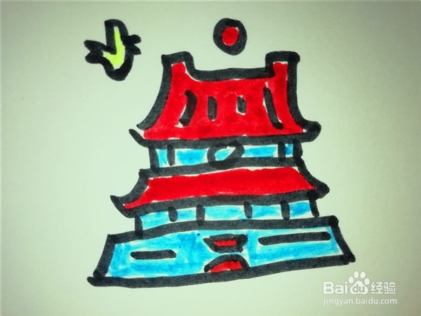 怎么样用简笔画画城门