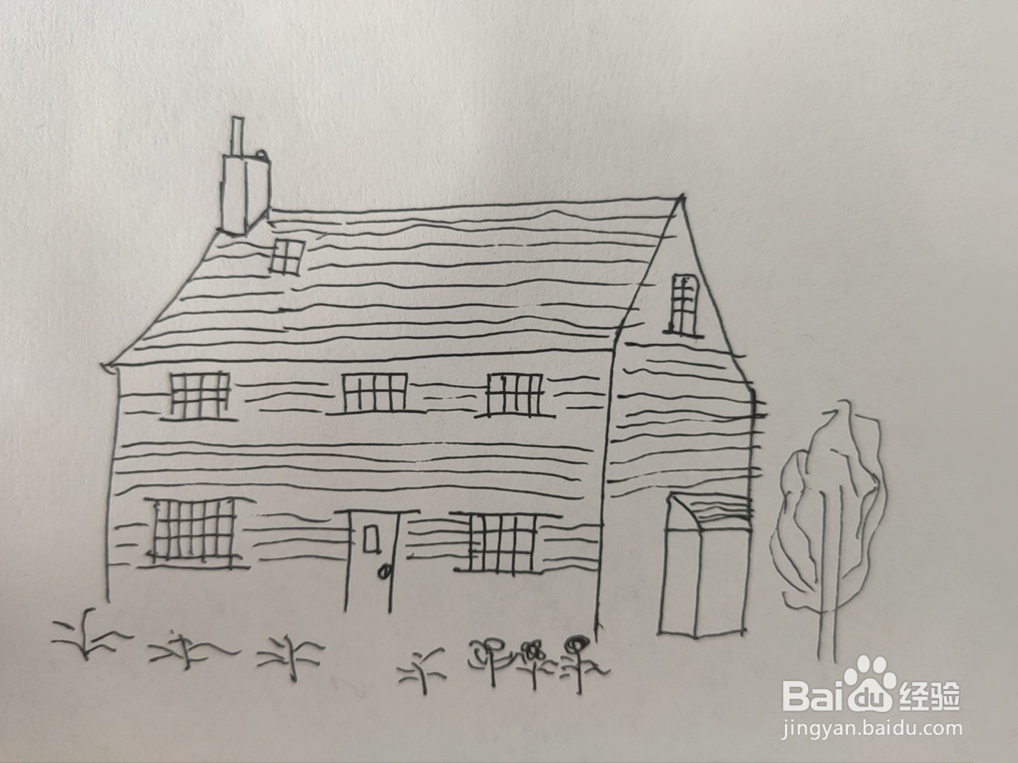 怎么画简单又漂亮的老房子