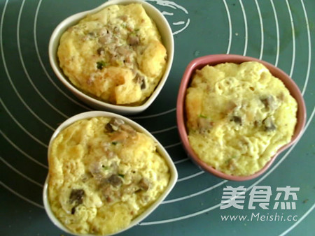 亚麻籽油蘑菇烘蛋土司蒸糕