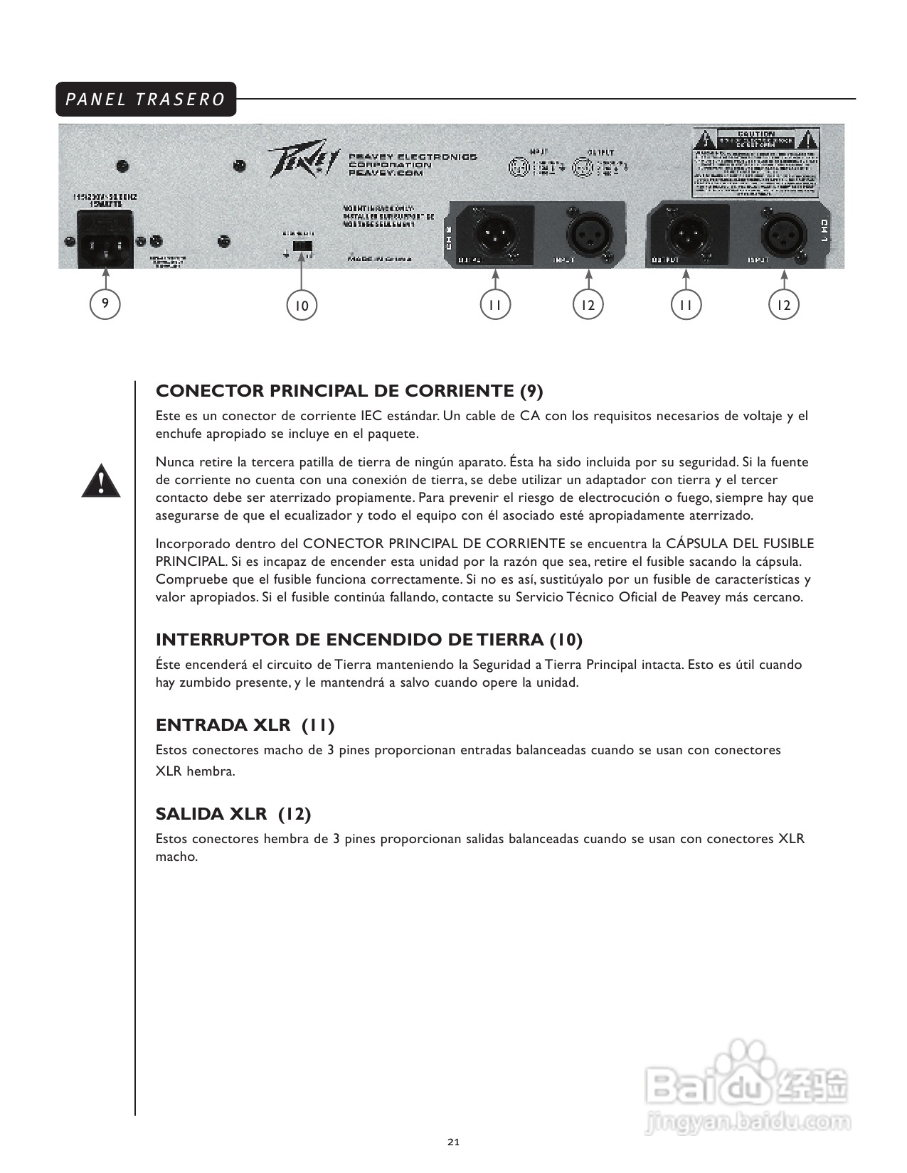 百威PV 231EQ Graphic Equalizer音响 说明书:[2]