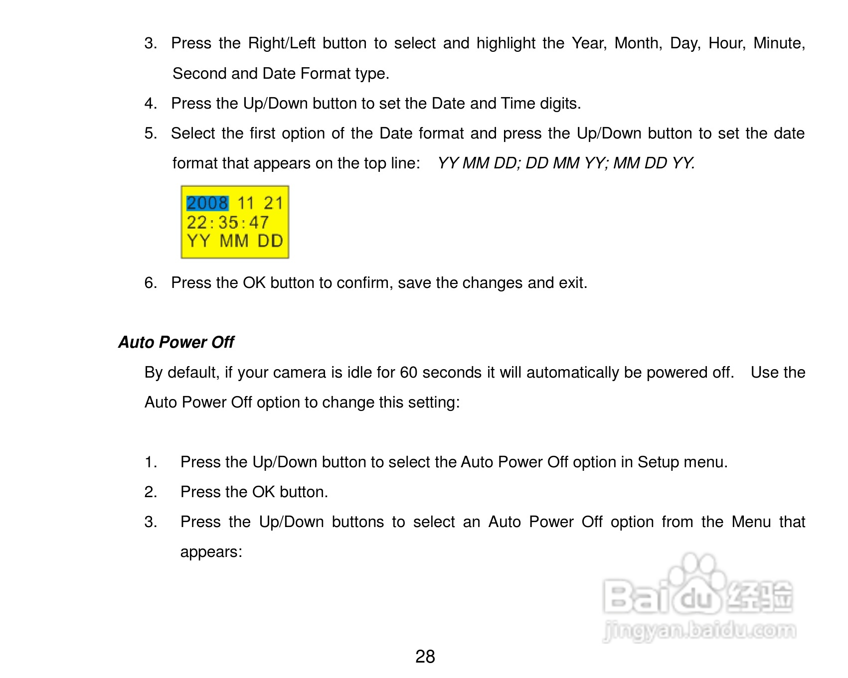 威达ViviCam 8027数码相机使用说明书:[3]