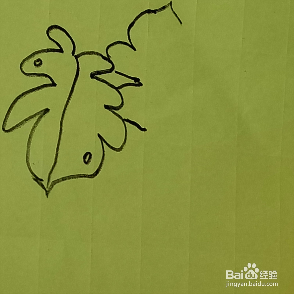 芭蕉叶幼儿简笔画