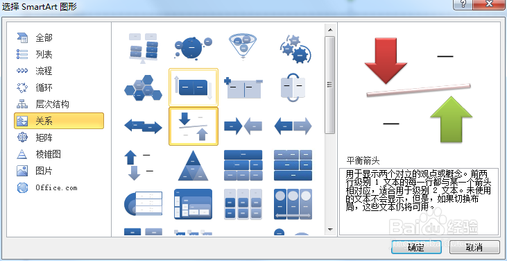 PPT如何创建平衡箭头SMARTART图形