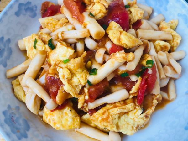 番茄海鲜菇炒鸡蛋