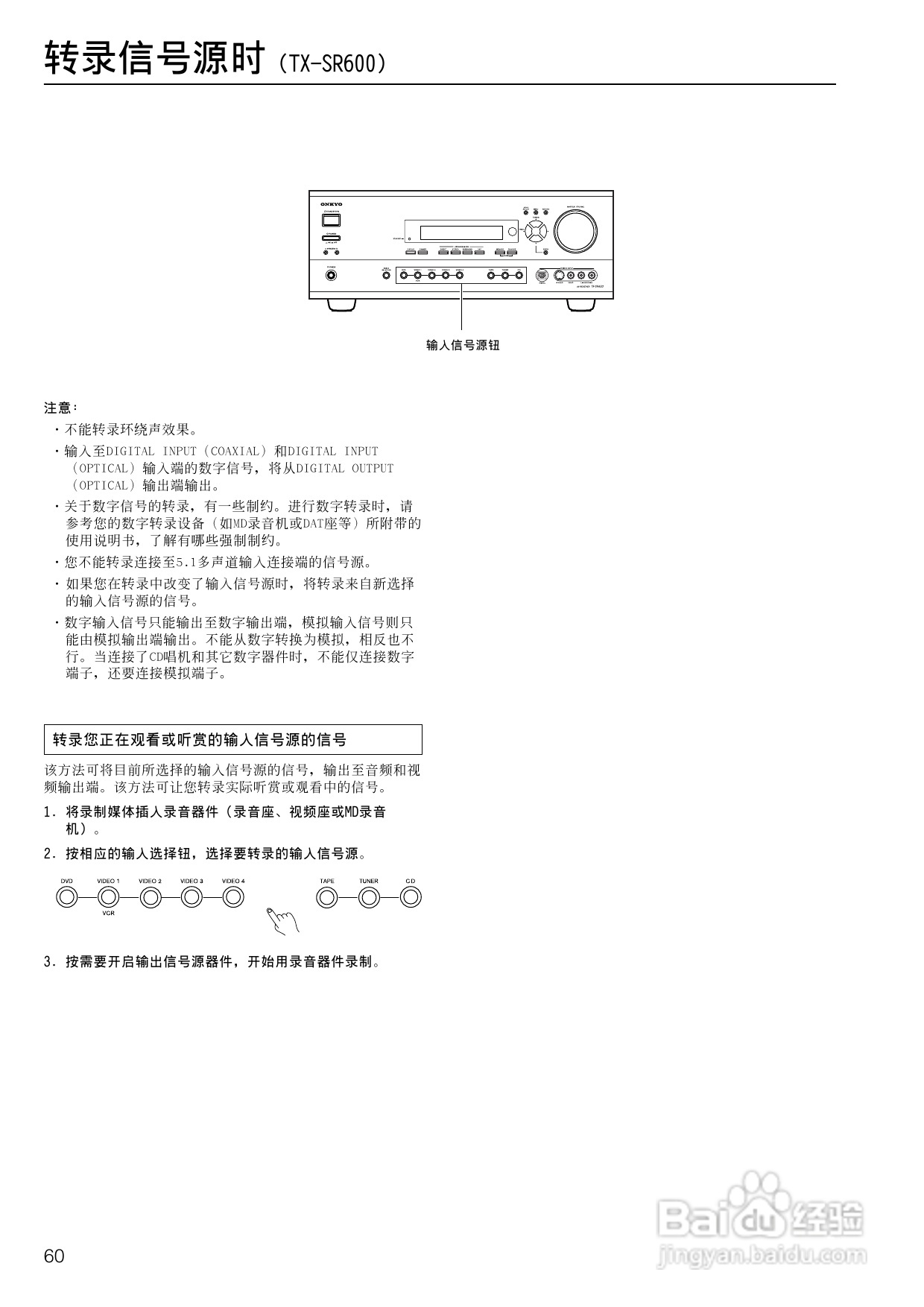 安桥AV接收机TX-SR700型使用说明书:[3]