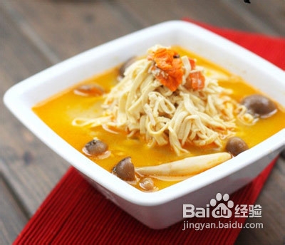 蟹黄豆腐丝的做法