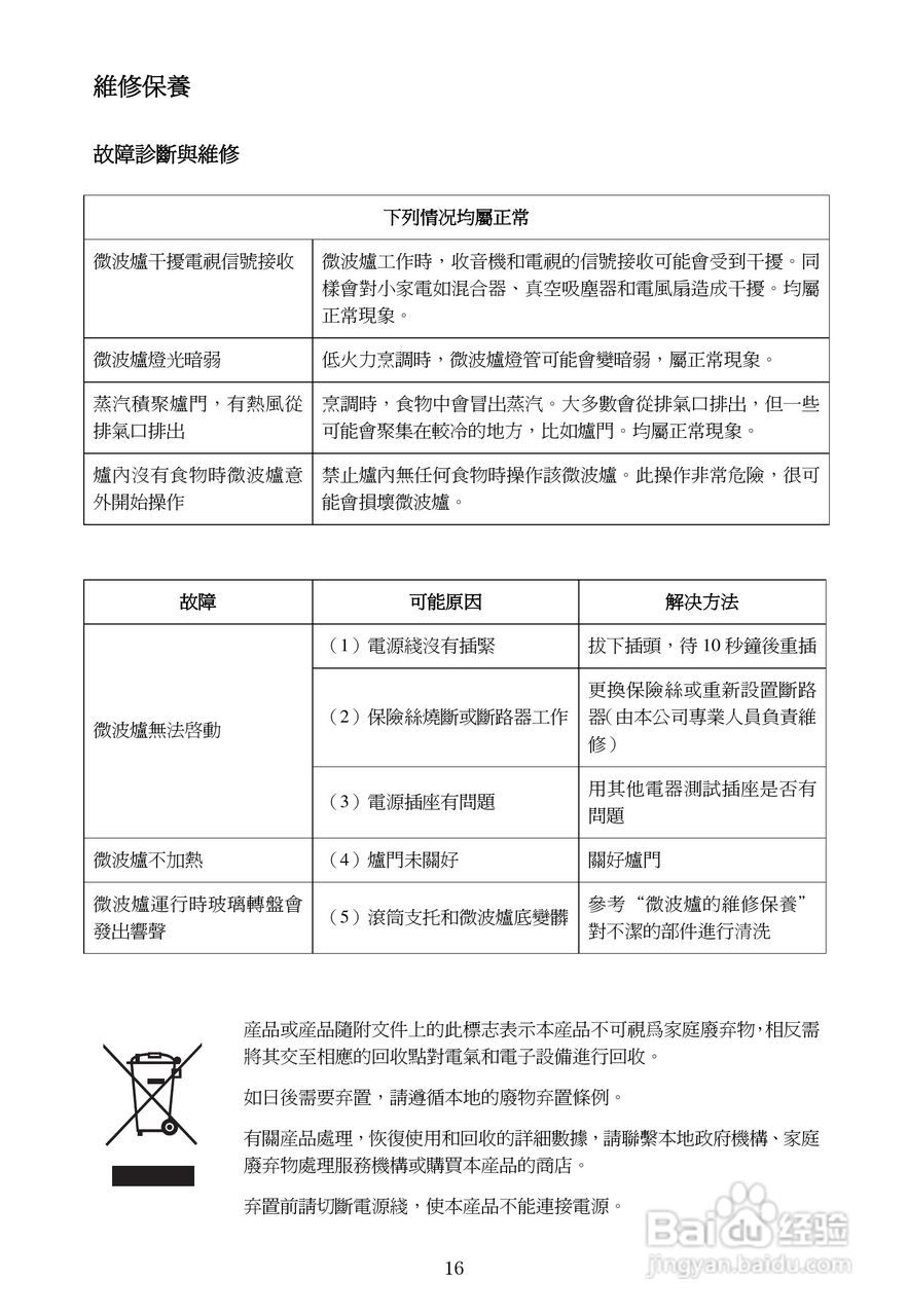 惠而浦MWL1063无烟少油BBQ微波炉说明书:[2]