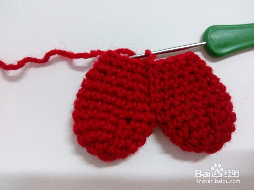 [钩针3]怎样钩立体心形玩偶