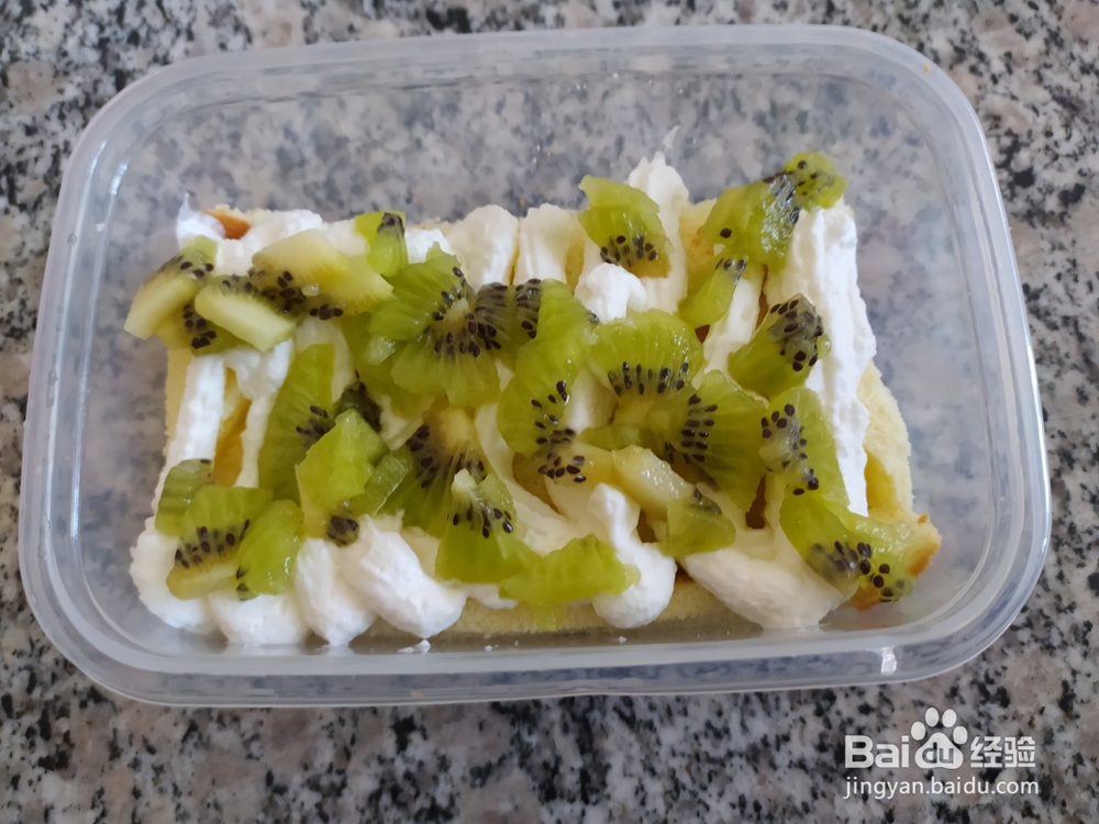 简单又好吃的水果盒蛋糕