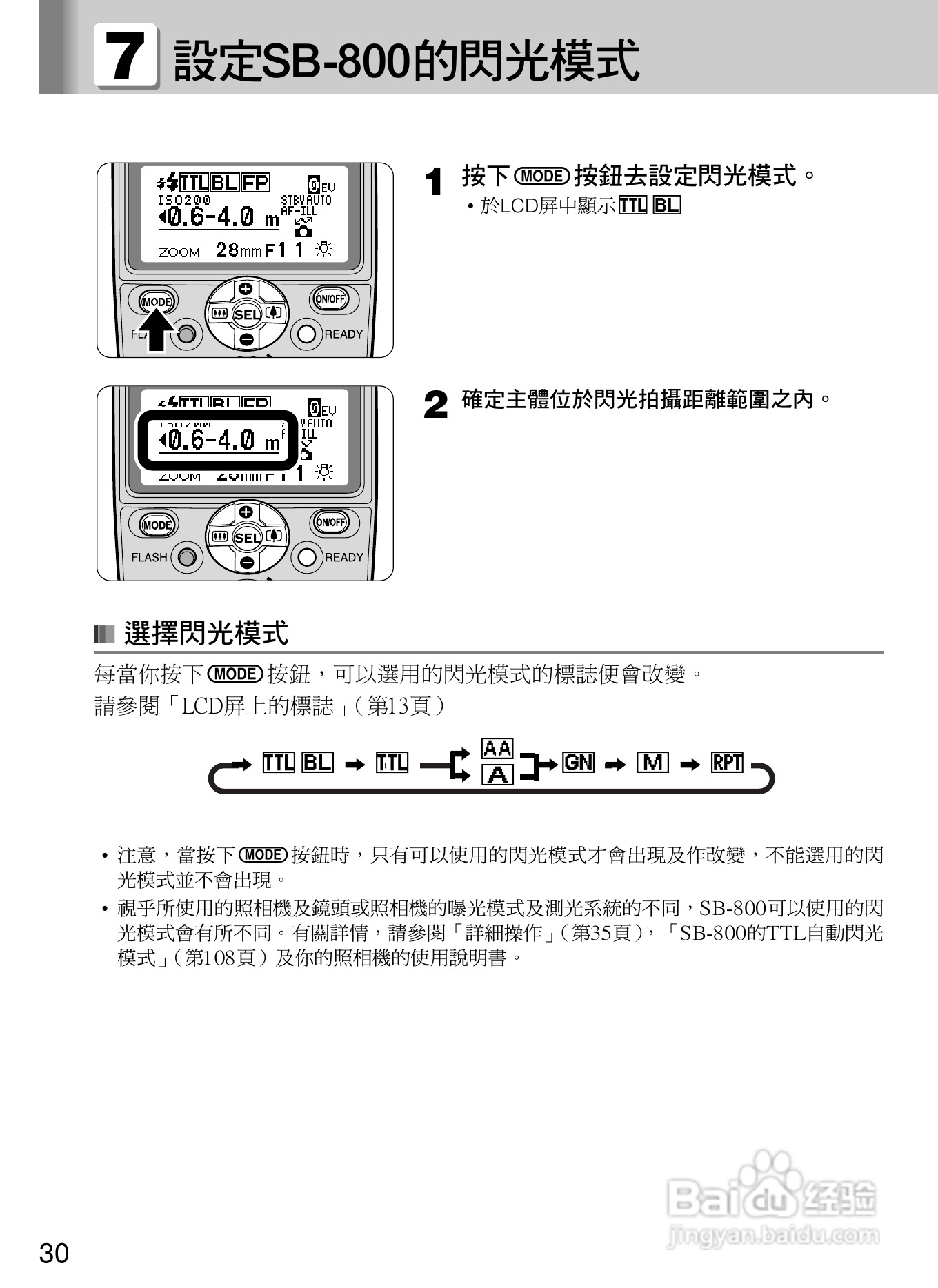 Nikon SB800自动对焦闪光灯使用说明书:[4]
