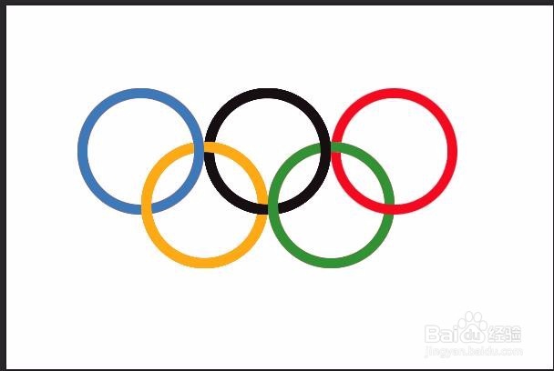 如何使用ps绘制一个五环图案