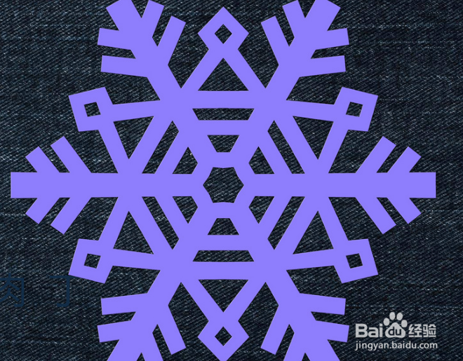 漂亮的六瓣雪花剪纸