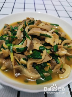蘑菇炒韭菜做法啊