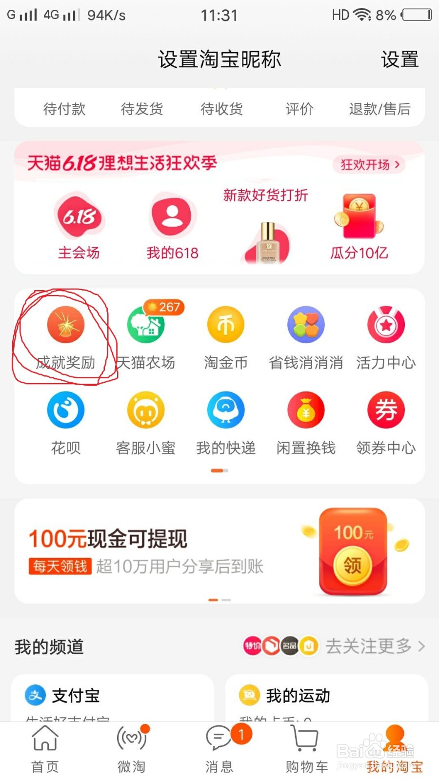 看下你在淘宝消费的总金额