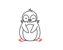 简笔画---怎么画可爱的卡通企鹅