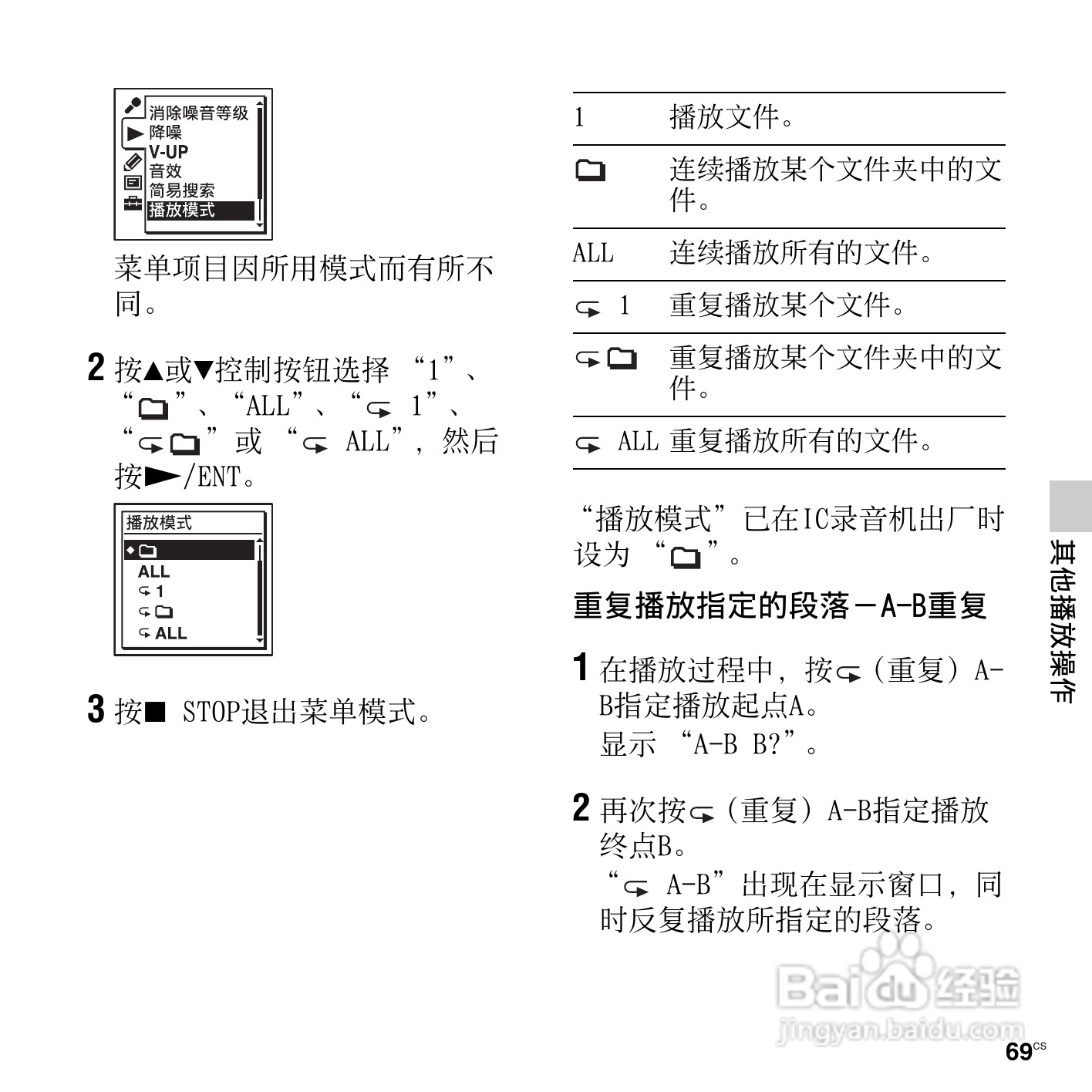索尼ICD-SX713数码录音笔使用说明书:[7]