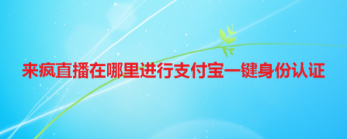 来疯直播在哪里进行支付宝一键身份认证