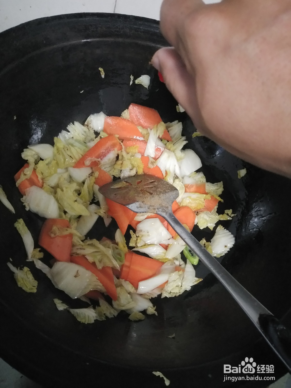 葫芦卜炒白菜芯