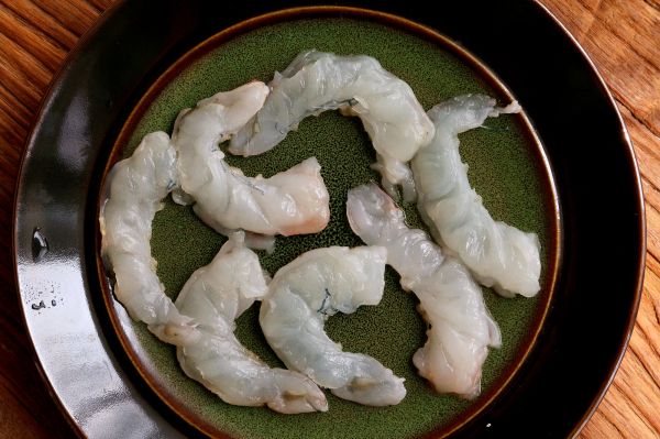 酸辣秋葵拌虾仁