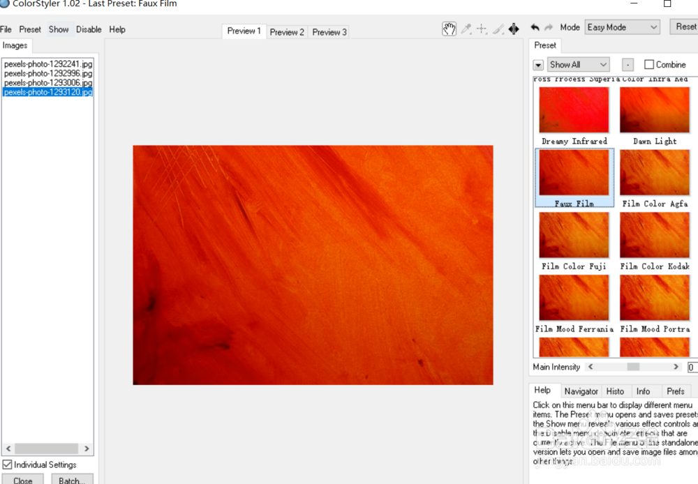 怎么用colorstyle对图像使用provia效果？