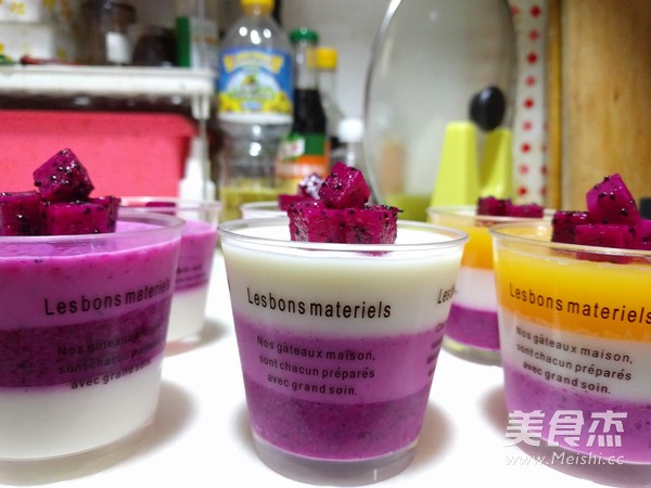 火龙果布丁的做法