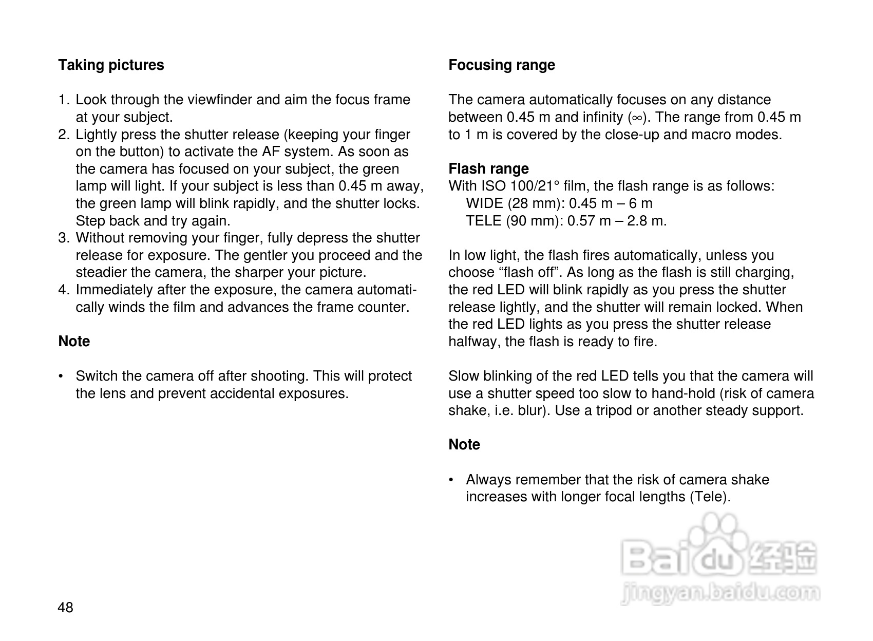 Rollei Prego 90AF型数码相机使用说明书:[5]