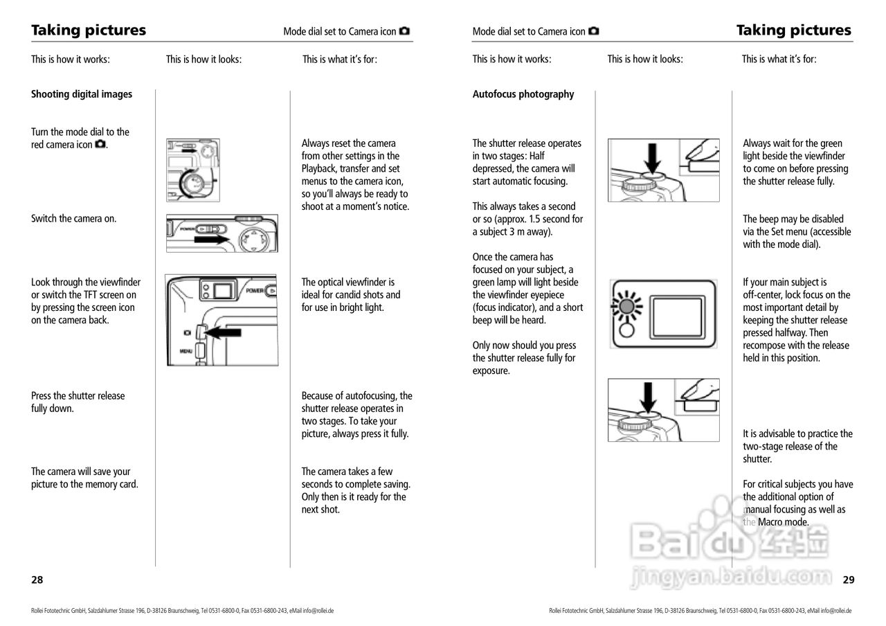 Rollei d33 com型数码相机说明书:[2]
